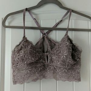 Large Lilac Lace Bralette